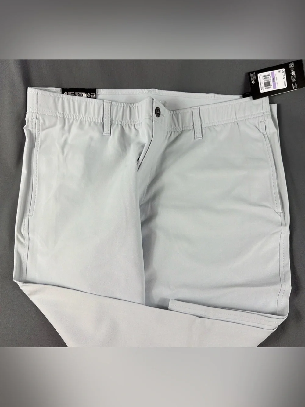 Under Armour Golf Pants Tapered 38 x 36 Halo Gray Polyester Spandex MSRP $80